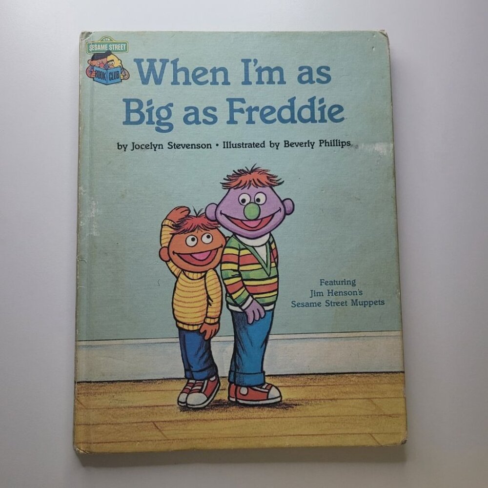 Sesame Street When I'm As Big As Freddie Book‎ Vintage 1980s Muppets Jim Henson